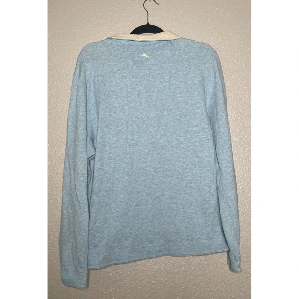 Tommy Bahama 1/4 Zip Pullover Sweater Men's XL Blue Golf Preppy Coastal